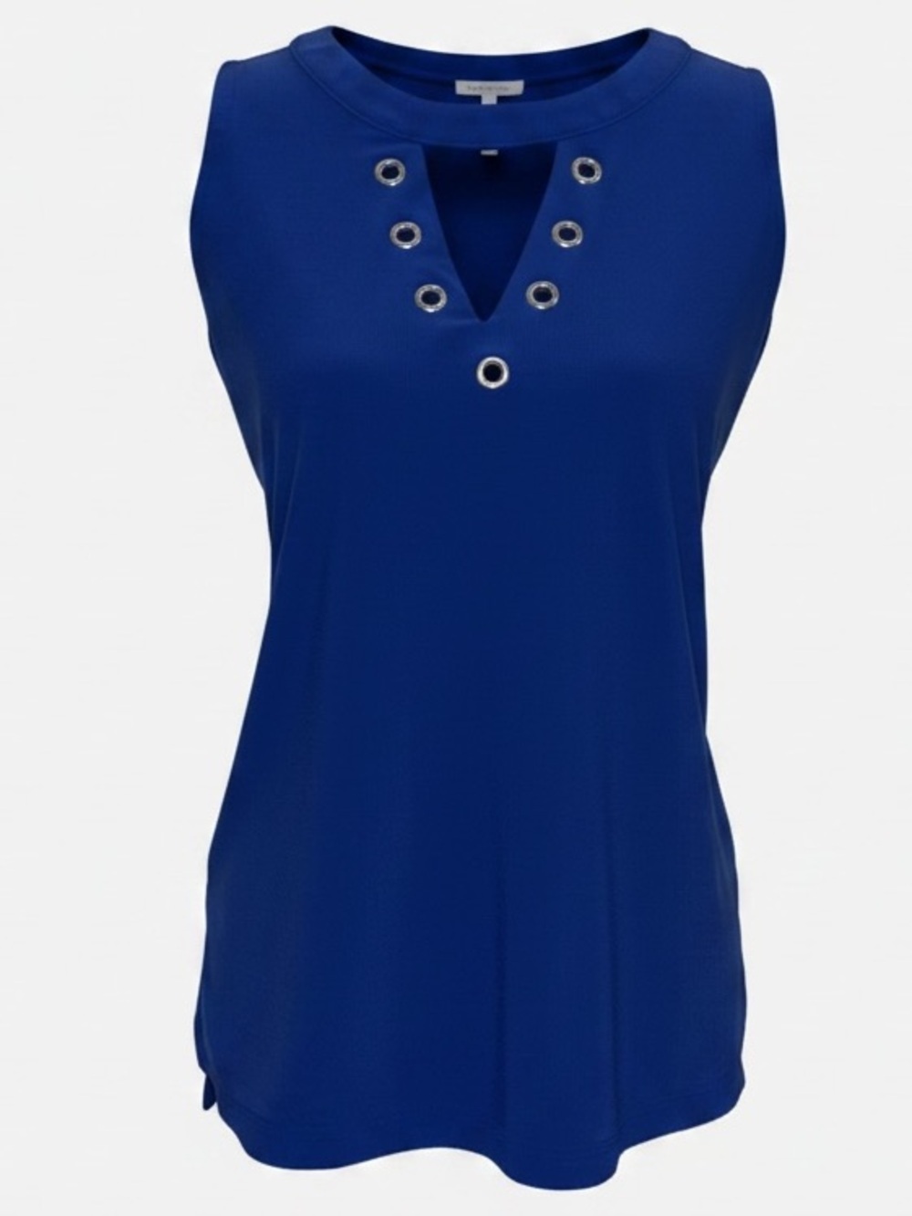 INC Blue Top with Grommets Womens size Medium